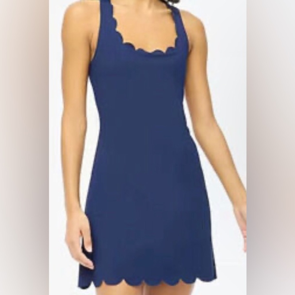 J. Crew Navy Midi Dress Sqort